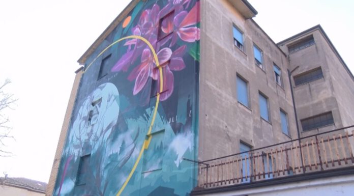 PIAZZA GOLDONI, MONTALE SI ARRICCHISCE DI UN NUOVO MURALES