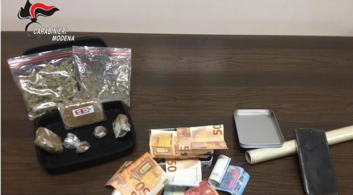 SPACCIO SASSUOLO, NEI GUAI CITTADINO ITALIANO 38ENNE