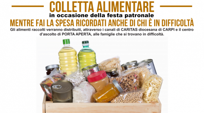 SABATO A CARPI. “SOS SPESA” PER AIUTARE LE FAMIGLIE BISOGNOSE