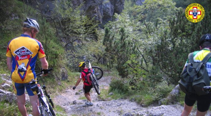 BIKER SI FERISCE A PIAN DEL FALCO: SOCCORSO ALPINO IN AZIONE