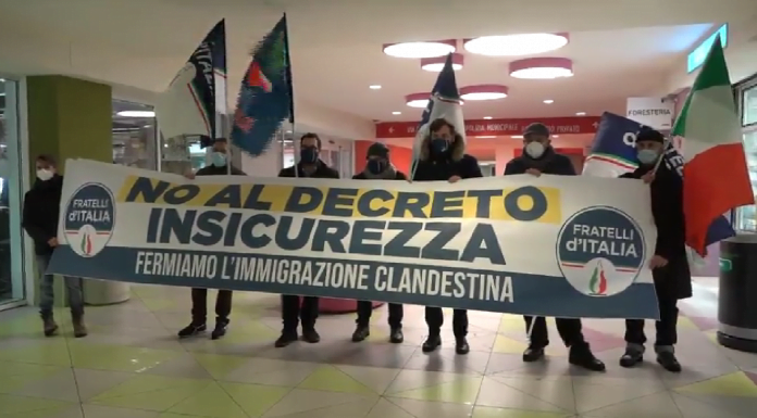 FRATELLI D’ITALIA, PRESIDIO ALL’R-NORD PER DIRE STOP ALL’IMMIGRAZIONE CLANDESTINA
