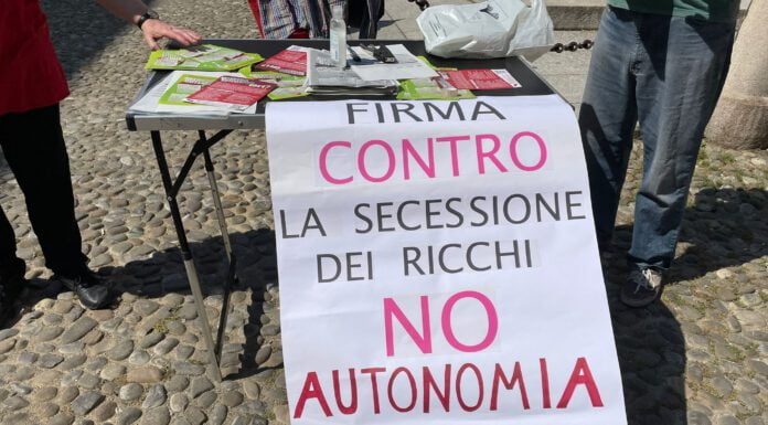 AUTONOMIA DIFFERENZIATA, RACCOLTA FIRME DEL COMITATO PER IL NO