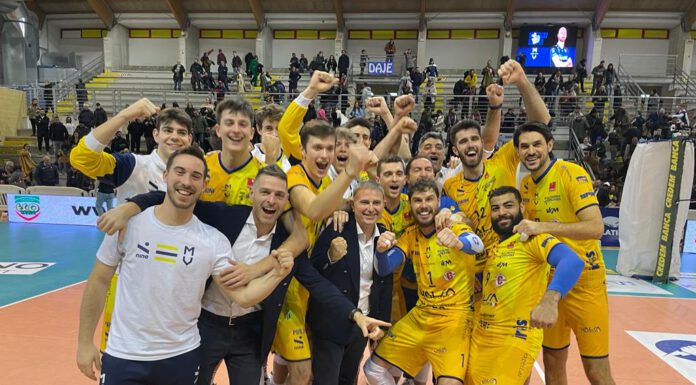 MODENA VOLLEY, RITORNO AL SUCCESSO PER I GIALLI: CISTERNA BATTUTA 3-1