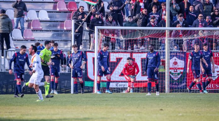SCONFITTA 3-2. CARPI, 30’ FATALI: PRIMO KO PER MISTER CONTINI