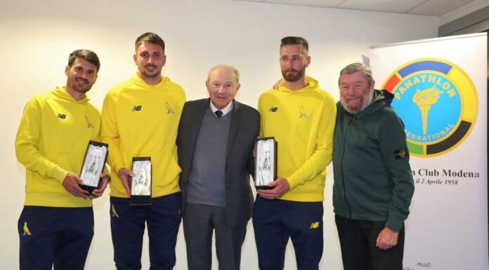 PANATHLON: PREMI AI TRE GIOCATORI DEL MODENA FC GAGNO, GERLI E PERGREFFI