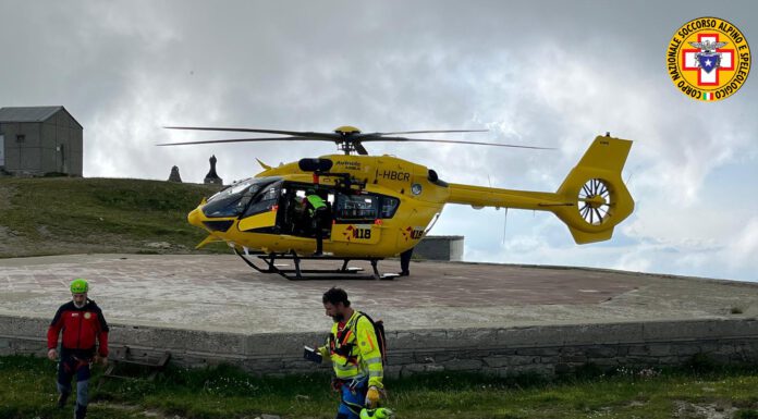 ESCURSIONISTA INFORTUNATA, INTERVENTO DEL SOCCORSO ALPINO