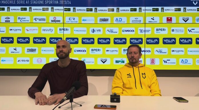 MODENA VOLLEY – GIULIANI: “A TRENTO VOGLIAMO GIOCARE BENE”