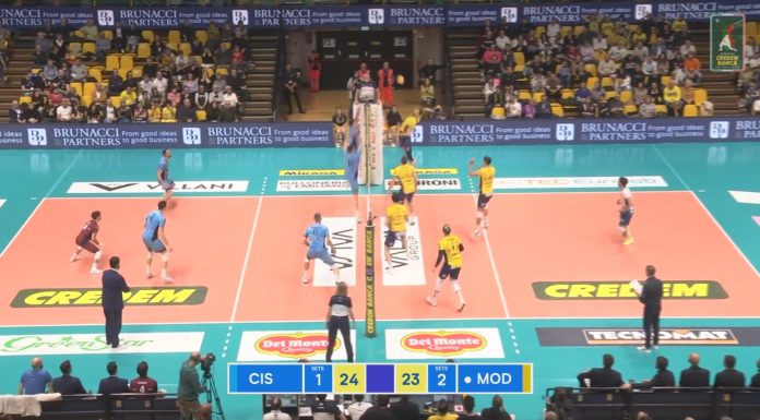 MODENA VOLLEY – A CISTERNA PER BLINDARE IL 7° POSTO