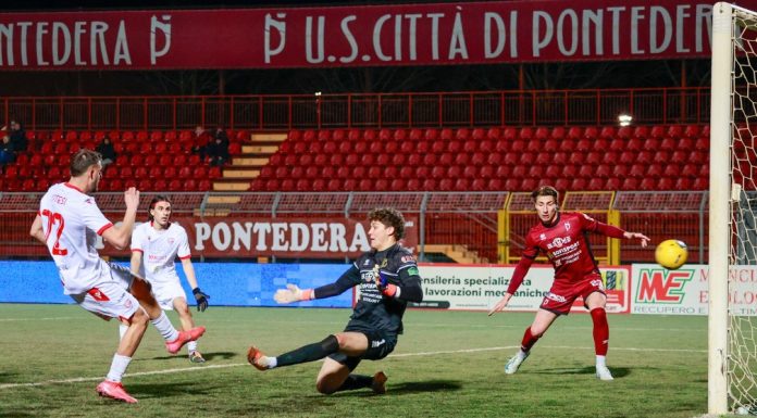 CALCIO SERIE C. CARPI CORSARO A PONTEDERA CON FOSSATI E CORTESI