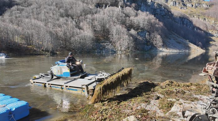 LAGO SANTO MODENESE, LAVORI DI ASPORTAZIONE DEL MILLEFOGLIO