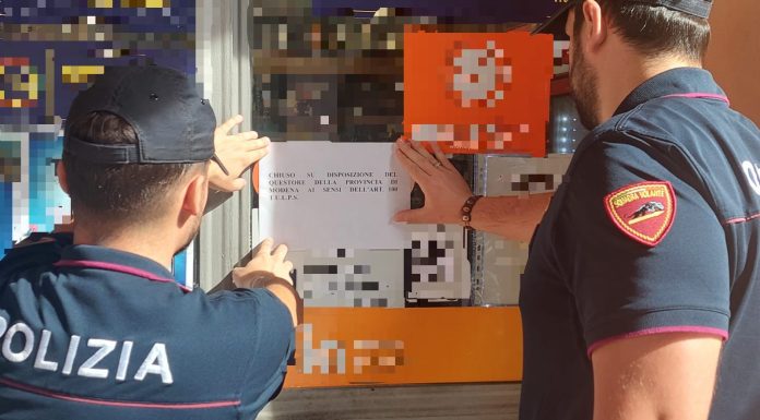 CARPI, BAR CHIUSO PER DIECI GIORNI