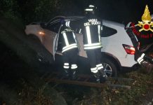 FINISCE CON L’AUTO NEL FOSSO, UN FERITO IN VIA MAVORA