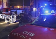 VASTO INCENDIO, FIAMME ALL’EX CINEMA SCALA, VIGILI DEL FUOCO AL LAVORO
