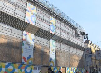 SANT’AGOSTINO, SI SVELA UN’ALTRA PORZIONE DI FACCIATA