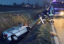 INCIDENTE A SOLIERA: DUE FERITI ESTRATTI DALLE AUTO DAI VIGILI DEL FUOCO