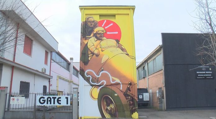 IN VIA SCARLATTI, UN MURALES CELEBRA LA “TERRA DEI MOTORI”