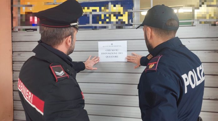 CARPI, CHIUSO DEFINITIVAMENTE NEGOZIO IN VIA CABASSI