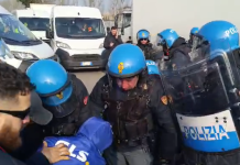 FEDEX MODENA, TENSIONE TRA FORZE DELL’ORDINE E LAVORATORI DAVANTI AI CANCELLI