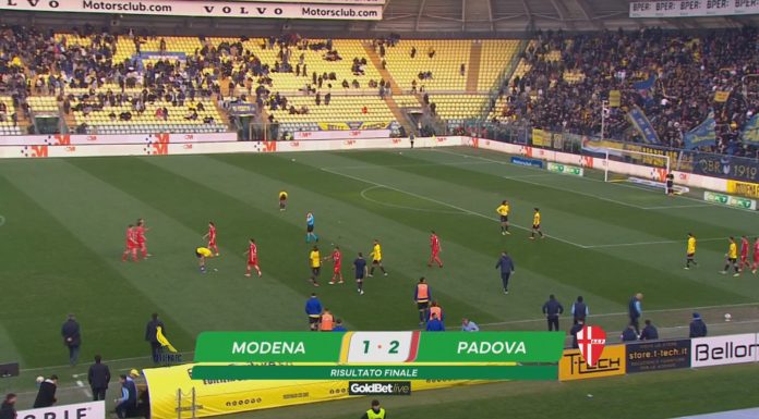 MODENA CALCIO, SERATA DA DIMENTICARE AL BRAGLIA, IL PADOVA VINCE 1-2